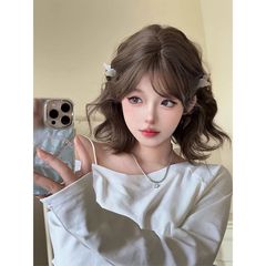 假发女短发网红Lolita『棕糯泡泡』韩系气质修脸短卷发jk全头套