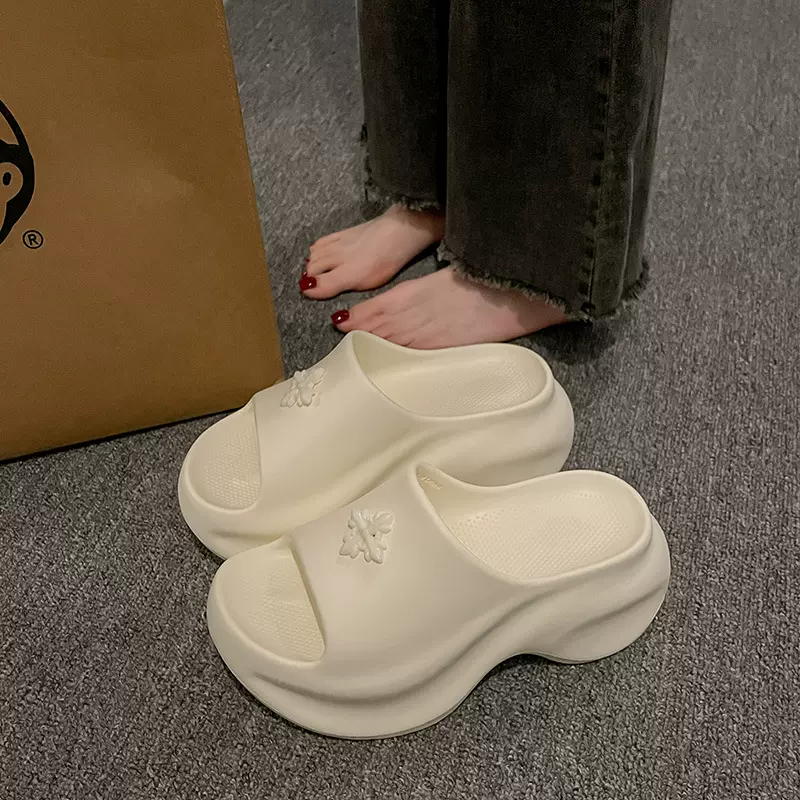 厚底拖鞋女2025新款夏季增高家居外穿防滑海边沙滩踩屎感eva凉拖