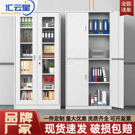 加厚二斗矮柜办公室资料文件柜家用带锁抽屉阳台柜铁皮储物工具柜