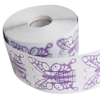 Nuevo brillante manicura púrpura mariposa titular de papel 100/500 piezas fototerapia uñas extensión uñas titular de papel especial