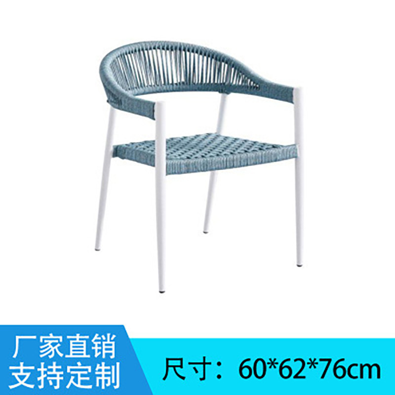 Mesa y silla de caña al aire libre patio jardín ocio balcón muebles cafetería terraza impermeable combinación de silla de caña solar