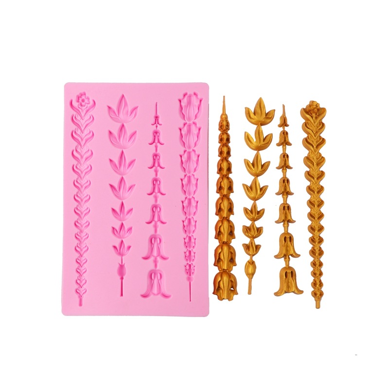 Molde de pastel de estilo europeo en relieve molde de silicona fondant ritmo seco borde de la torta molde para hornear molde epoxi DIY