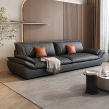 意式帆船沙发客厅简约超宽大坐深猫爪布沙发轻奢科技布皮沙发代发