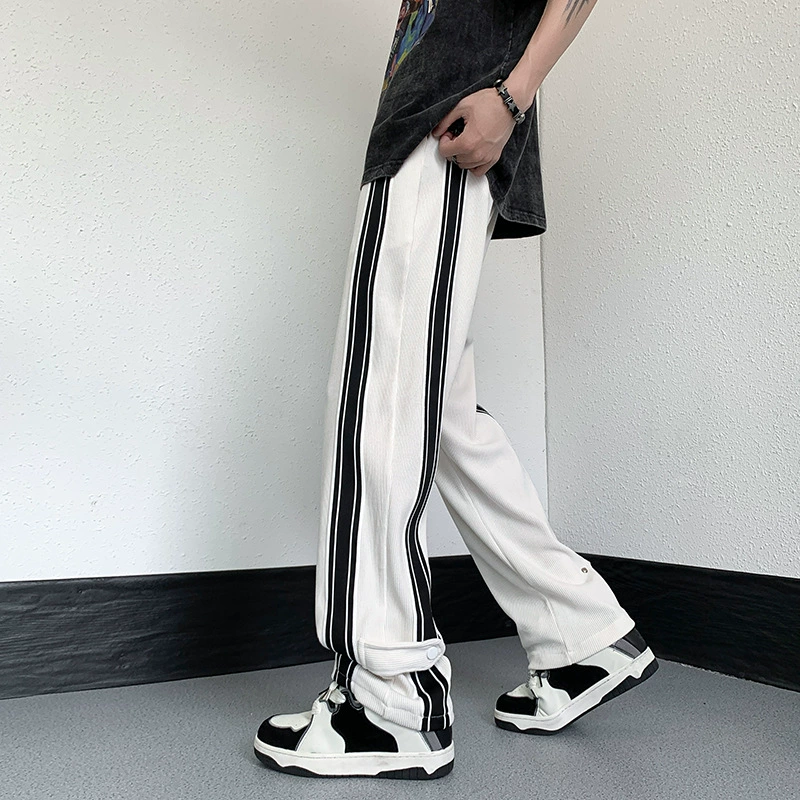 Summer small design trousers for leisure, American style, loose straight fit, trend of season