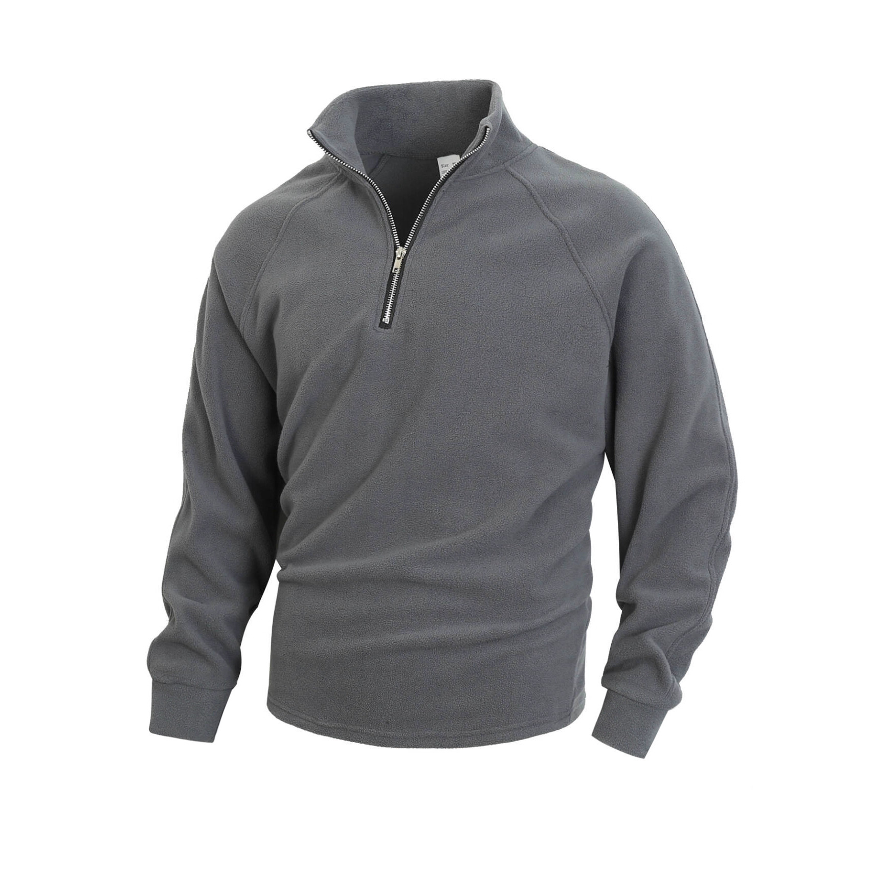 Nuevo tamaño europeo transfronterizo otoño y invierno nuevo estilo delgado cuello vertical medio cremallera manga larga chaqueta de coral casual para hombre