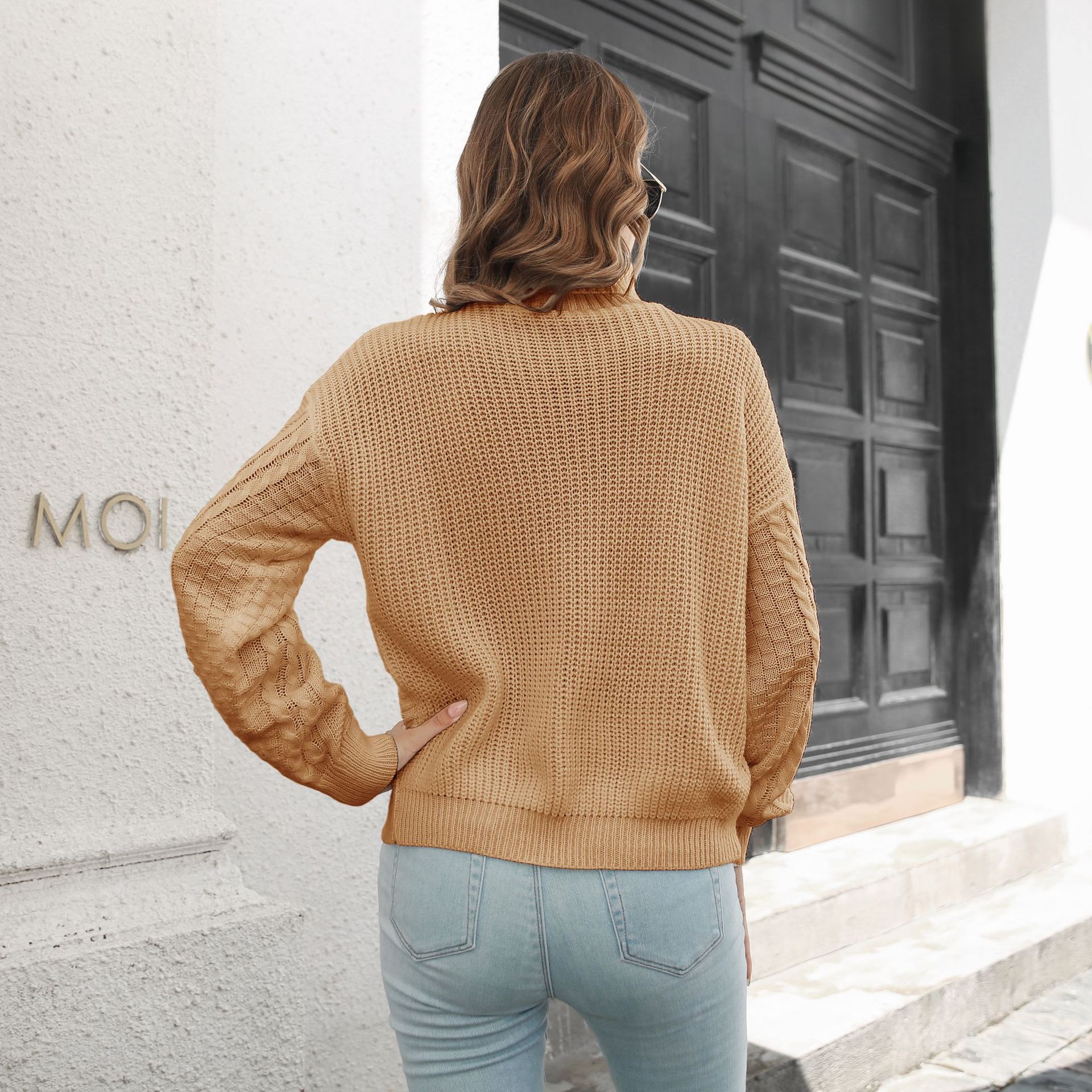 Design Three Dimensional Turtleneck Sweater Women Loose Autumn Winter Long Sleeve Sweater 14 Design Three Dimensional Turtleneck Sweater Women Loose Autumn Winter Long Sleeve Sweater