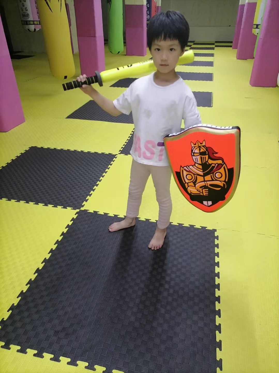 Taekwondo Sword Target Kidsren's Knight Sword Shield Combination Shield Sanda Taekwondo Training Equipment Martial Arts Short Sword Stick