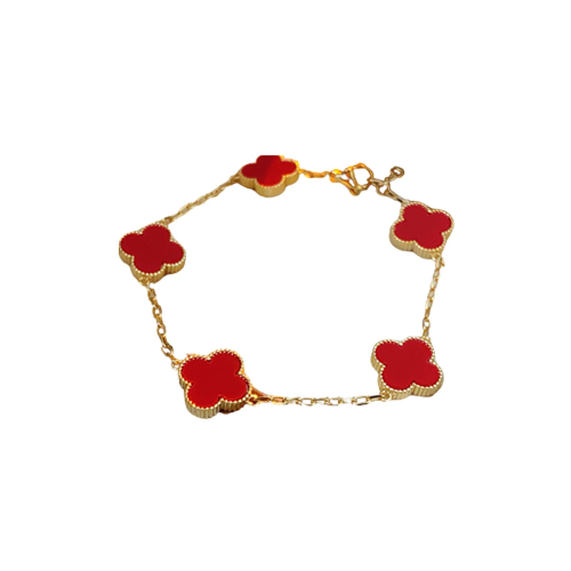 Pulsera de flores acrílicas de acero de titanio de estilo coreano simple pulsera ligera de lujo de alta calidad joyas al por mayor