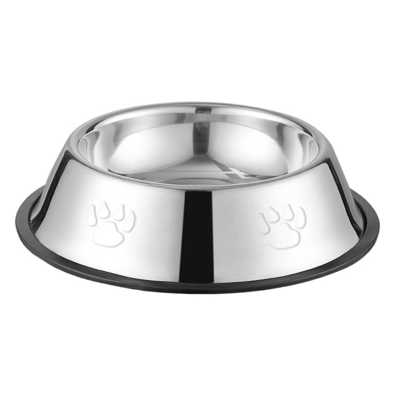 Чаша для собак из нержавеющей стали миска для собак Антидетонационная миска для собак очень большая миска для собак средней и Большой собачий коготь стальная печать Pet Bowl