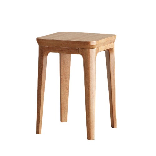 Solid wood stool household thickened stackable simple living room dining stool dining table chair modern Chinese style wooden stool high round stool