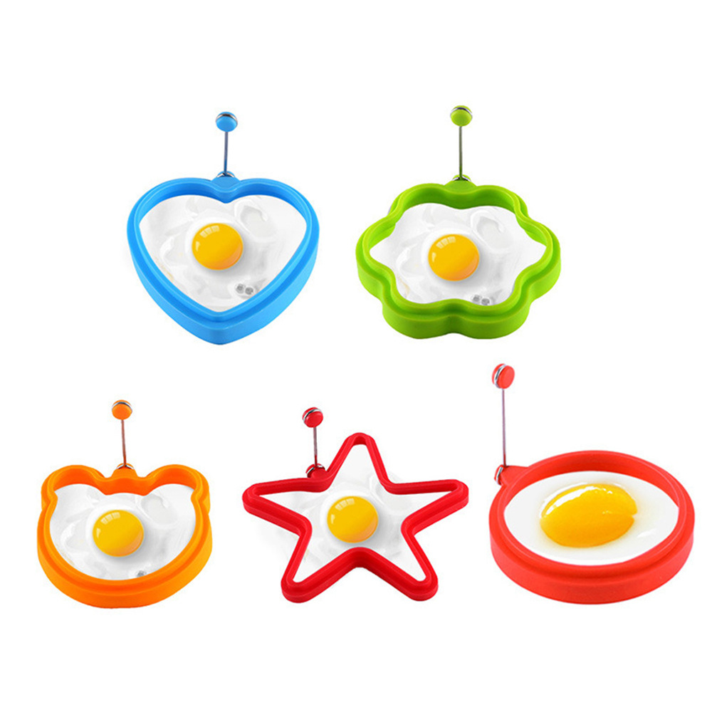 Silicone Heart-shaped Omelette Maker Mold High Temperature Resistant Non-stick Kitchen Tools