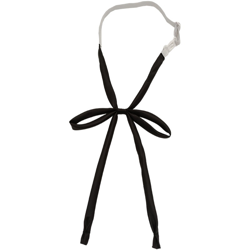 En stock al por mayor lazo libre cuerda cinta color sólido arco estilo de la Universidad japonesa JK uniforme fino mango largo pajarita para las mujeres