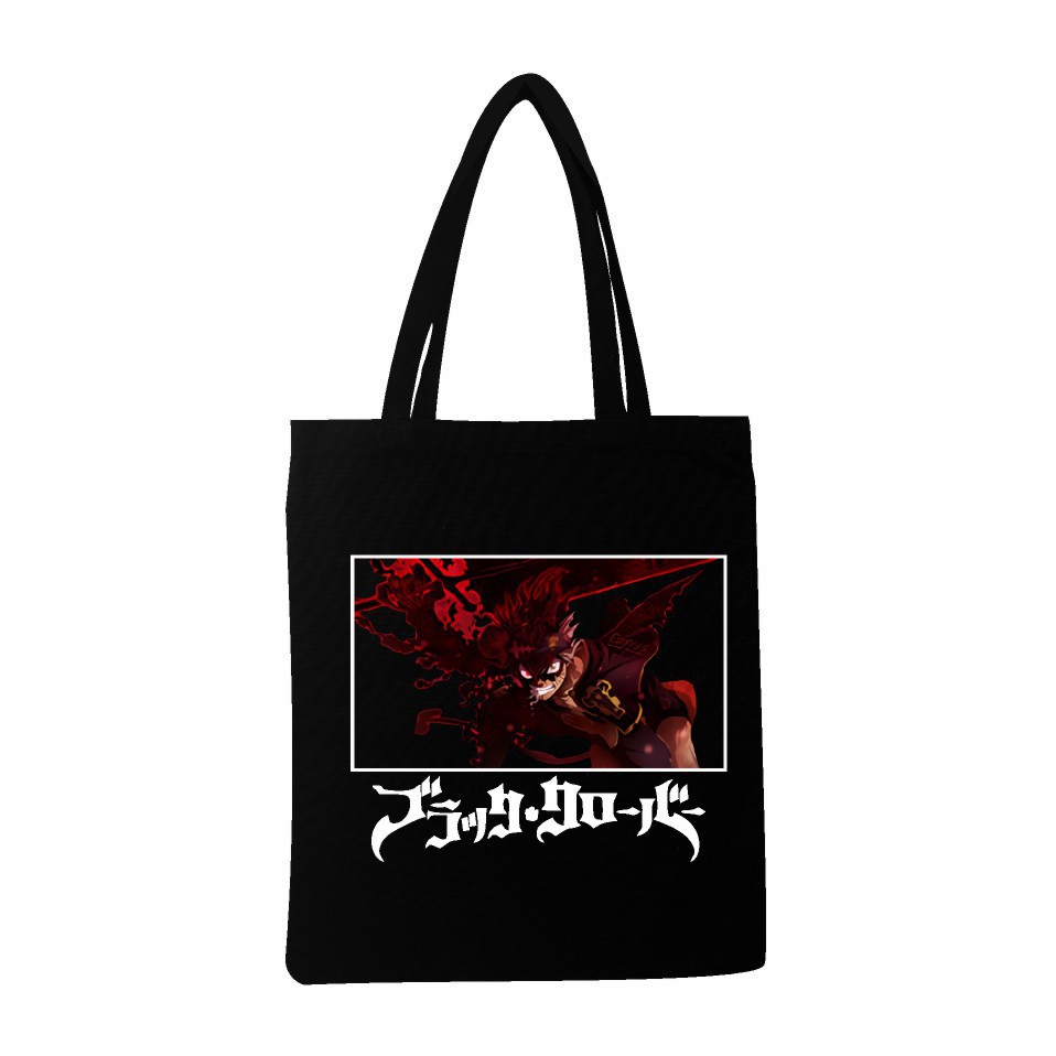 Bolso de lona de hombro para estudiante Black Clover