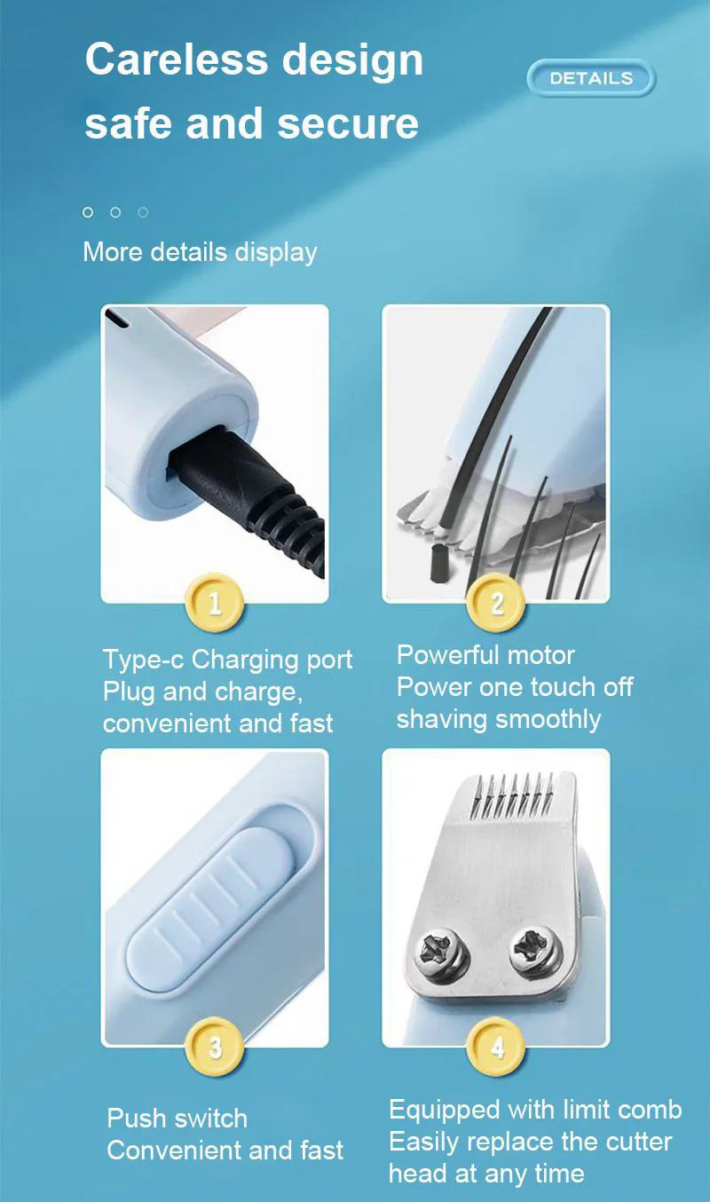 Tondeuse pour poils d animaux avec éclairage led pour chiens_voghion.com