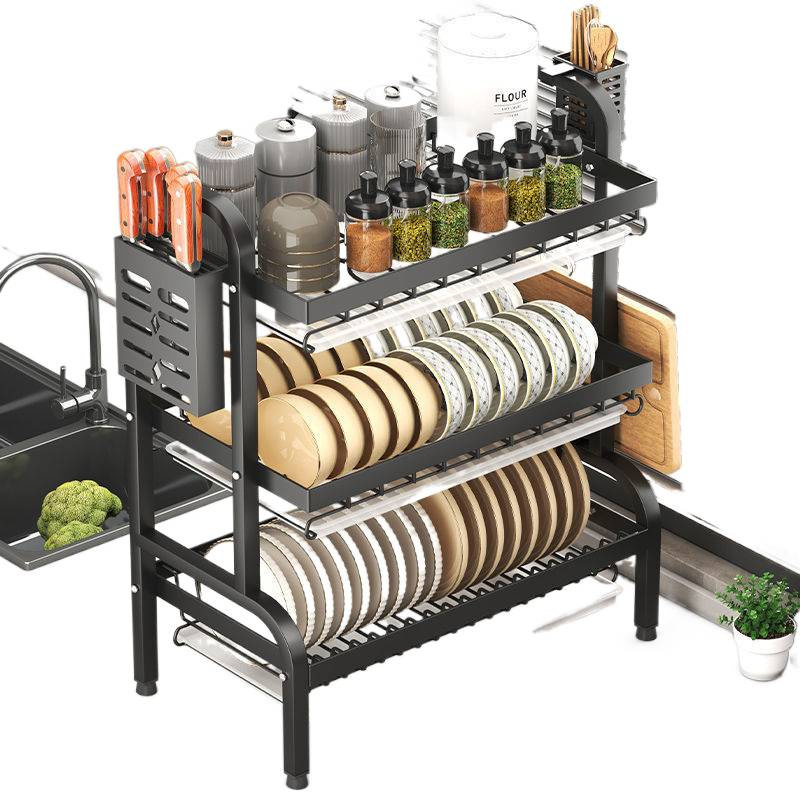 Estante de almacenamiento de platos Estante de drenaje Estante de cocina Estante de almacenamiento multifuncional Estante de almacenamiento de palillos Estante de almacenamiento de platos Estante de cuchillos