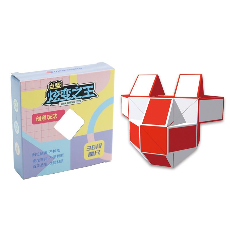 Dian sheng magic ruler 36 sections-red and white