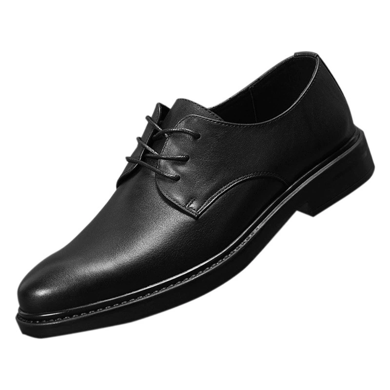 Новая мужская осенняя мода бизнес-кожаная обувь для мужчин повседневная дышащая мягкая подошва английская свадебная обувь
