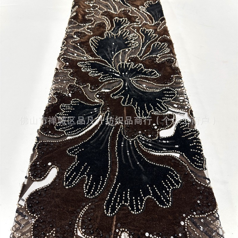 Vestido de moda tela pesada de lana cuentas esquinillas comercio exterior transfronterizo Amazon al por mayor vestido de novia