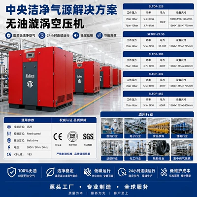 Solant Oil-Free Scroll: Hava kompressorları - intention-deposit-sltof-22-45-seriescentral-gas-supply-system