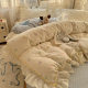 French lace cotton four-piece bedding cotton cotton quilt cover bed sheet three-piece bedding