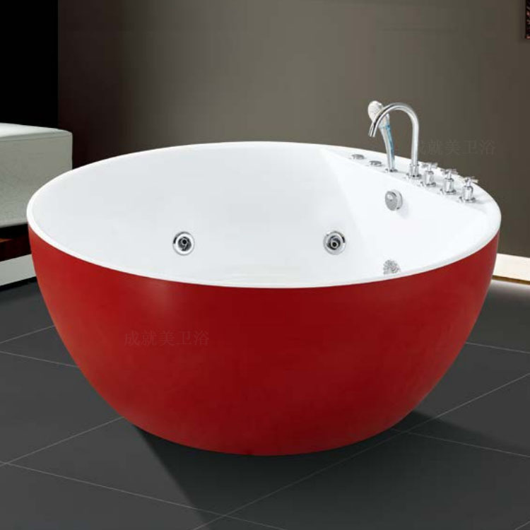 Source Factory Round Acrylic Bathtub Whirlpool Spa Surf Massage Tub Hotel Soaking Bathtub Hot Tubs