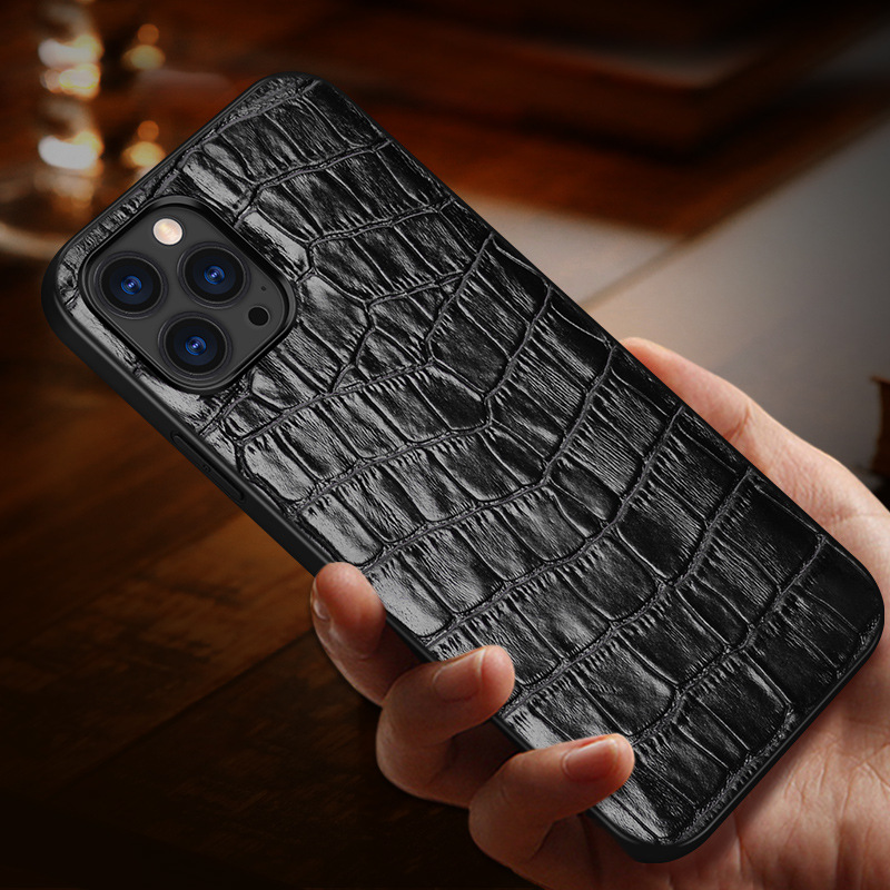 For Apple 14pro Alligator Pattern Case 12 Skin iPhone11 Cowhide 8 Protective Case XS Phone Case 7P Soft 13