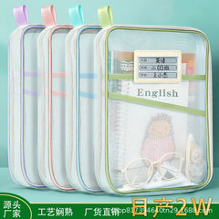 厚みのある主題 A4 学生分類多層メッシュファイルバッグ透明テスト用紙大容量本宿題収納袋