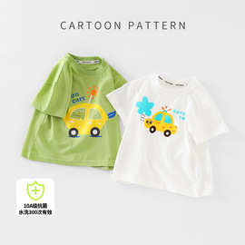 宝宝短袖t恤纯棉休闲夏装男童婴儿衣服女童卡通儿童半袖上衣夏季