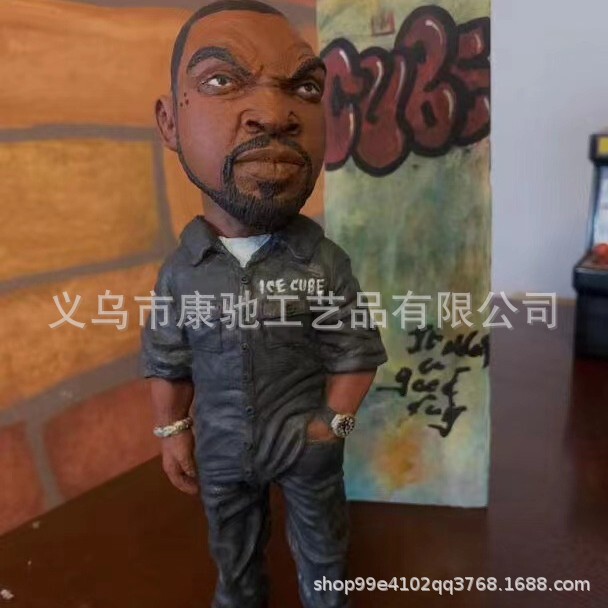Cross-Border Legendary Figure Tyson Ufc Rap Singer Boxer Resin Figurine, Character-Specific Artistic Decoration
