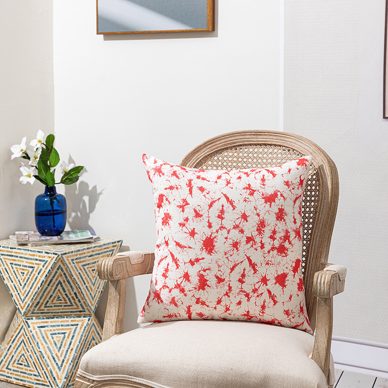 Moderna jednostavna, svježa, apstraktna, šarena, geometrijska, nepravilna, dvostrana tiskana jastučnica s navlakom za jastuk za sofu_voghion.com