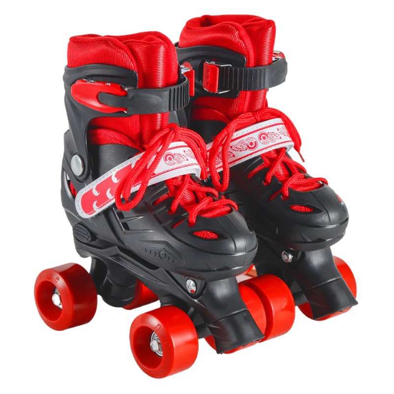 Children's flash skates double row wheel four-wheel roller skates men's and women's skates wholesale children's skates
