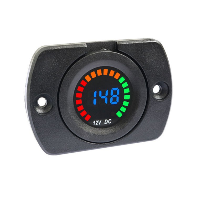 Color Screen Voltmeter for Car, New Dc Led Digital Display Single-Digit Panel, 12-24V Universal