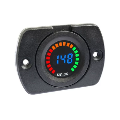 Color Screen Voltmeter for Car, New Dc Led Digital Display Single-Digit Panel, 12-24V Universal (Other Car Modifications) - color-voltmeter-panel-terminal-screw