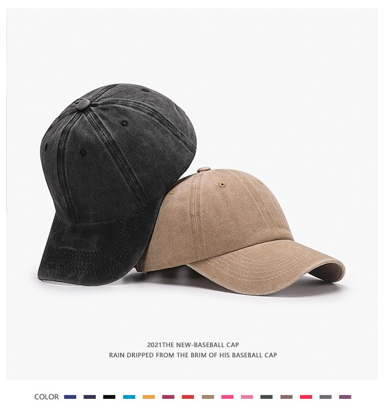 Cappellino da baseball vintage per uomo e donna in cotone lavato_voghion.com