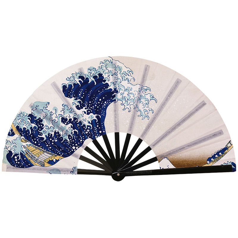 Abanico Plegable de Kung Fu de Plástico, Colorido, para Conciertos y Fiestas