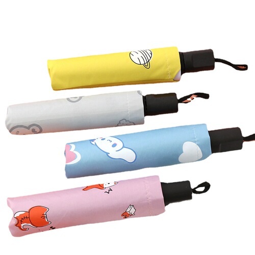 Vinyl rain or shine astronaut sunny umbrella sun protection sun umbrella for women wholesale printed logo advertising umbrella for women