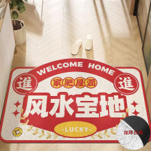 2025新款地垫喜庆入户门门垫可裁剪玄关丝圈进门脚垫除尘蹭土地毯