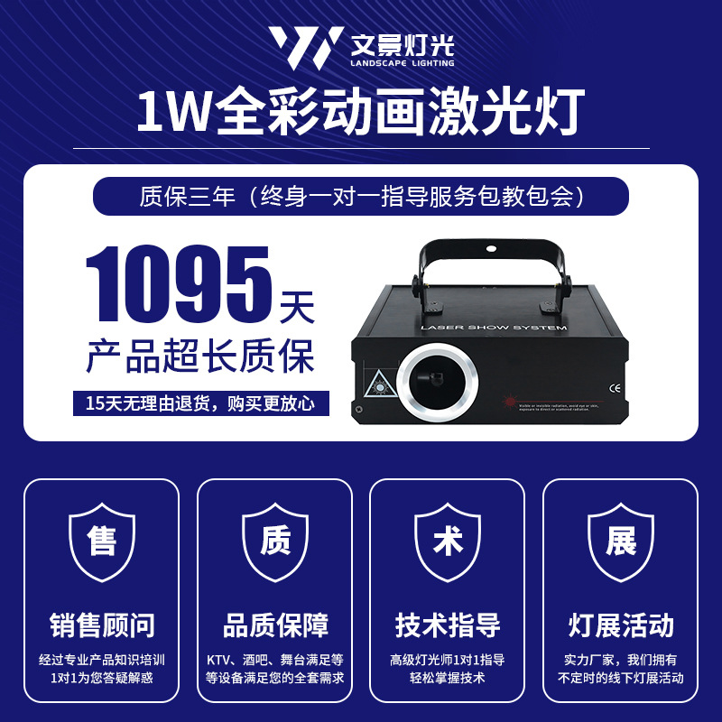1W luz láser animada a todo color láser Luz de la etapa KTV luz del flash luz del disco en casa discoteca Bar claro