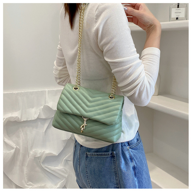 Fashion Embroidery Thread Texture One-shoulder Messenger Chain Bag display picture 1