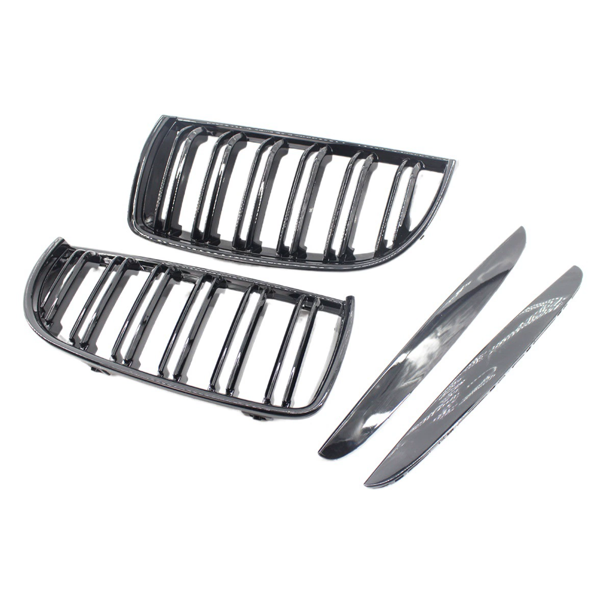 Подходит для BMW 06-08 3 серии, решетка радиатора E90 E91, черная, с двойной линией, модифицированная решетка воздухозаборника.