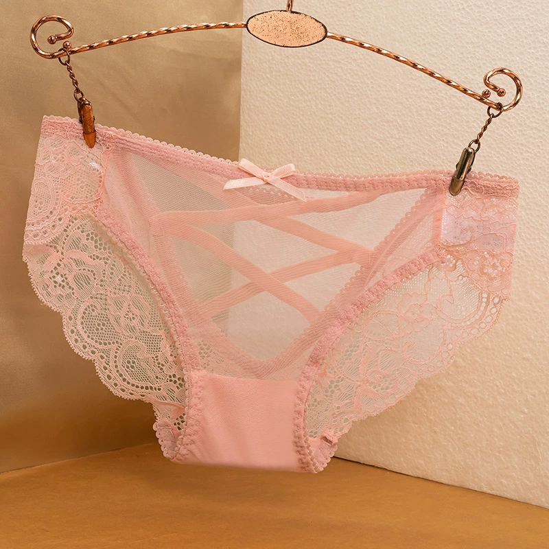 Стрейни lace сексуальные тонкие брюки с бантом, хлопковое нижнее белье, брюки, умеренная талия