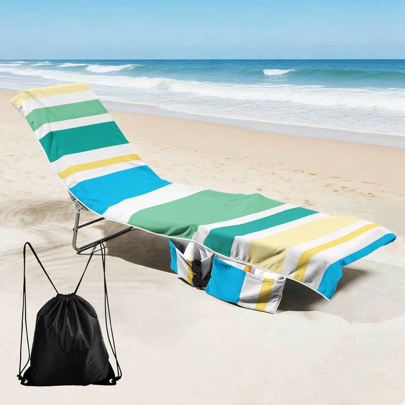 Cross-Border Exclusive Supply of Beach Chair Covers with Storage Pockets, Machine Washable Lounge Chair Covers, and Portable Drawstring Beach Towel 7 Cross-Border Exclusive Supply of Beach Chair Covers with Storage Pockets, Machine Washable Lounge Chair Covers, and Portable Drawstring Beach Towel 7