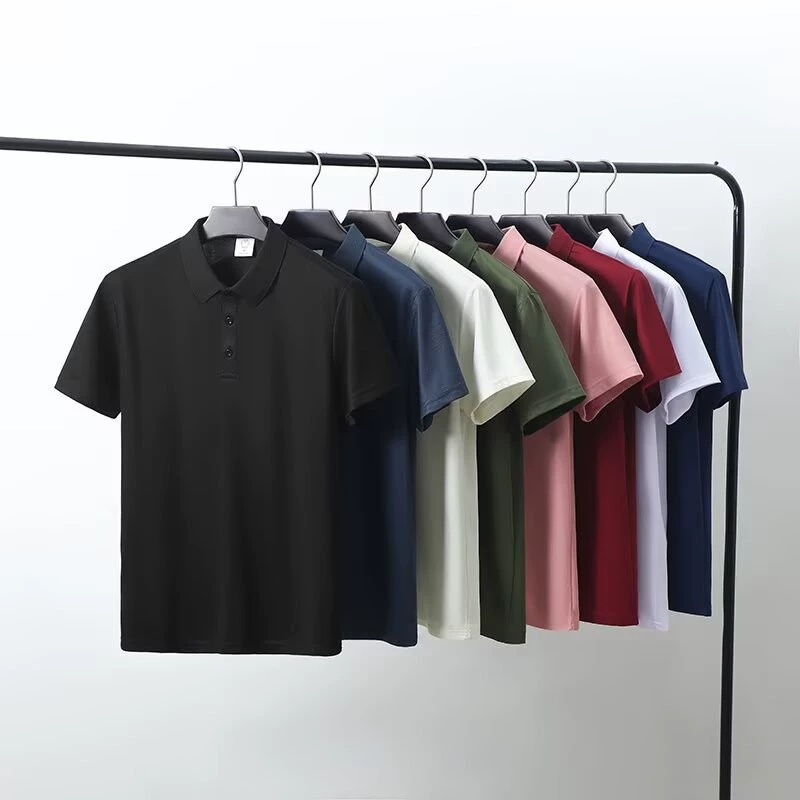 Летняя спортивная повседневная рубашка-поло с короткими рукавами, мужская футболка с лацканами, рубашка-поло с короткими рукавами и лацканами, мужская модная летняя футболка в Корейском стиле