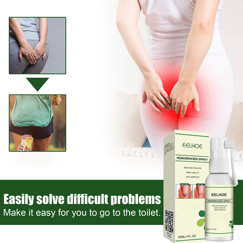 EELHOE Anal Relief Spray, Soothing and Swelling Hemorrhoid Spray, Hemorrhoid Cream, Eliminate Flesh Balls, Break Hemorrhoids, Body Care and Relieve Itching