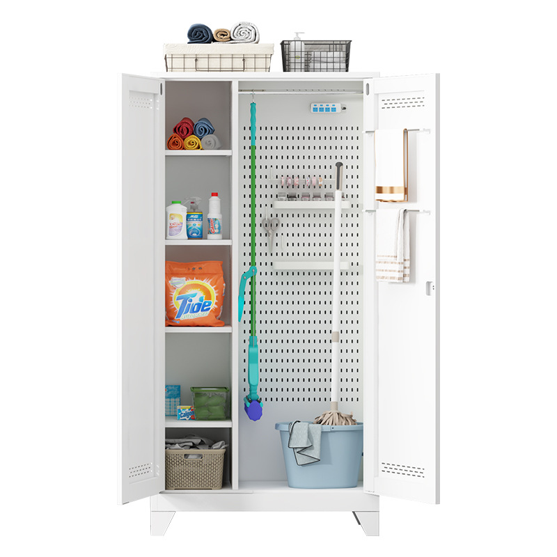 Herramientas de limpieza gabinete agujero tablero agujero balcón armario de almacenamiento limpieza doméstica armario de limpieza doméstica trapeador armario sanitario acero inoxidable