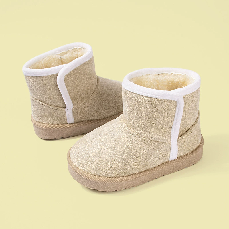 Зимние теплые детские ботинки для отдыха на липучках для мужчин и женщин
