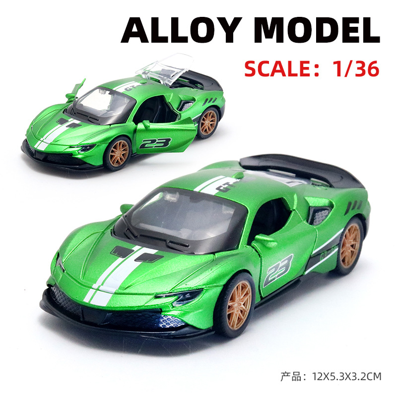 Juguetes de aleación de alta calidad para niños versión de pista modelo de coche deportivo 1: 36 bolsa de coche de puerta abierta