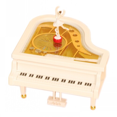 Dancing Girl Piano Music Box Rotating Ballet Clockwork Music Box Home Ornaments Children's Day Gift