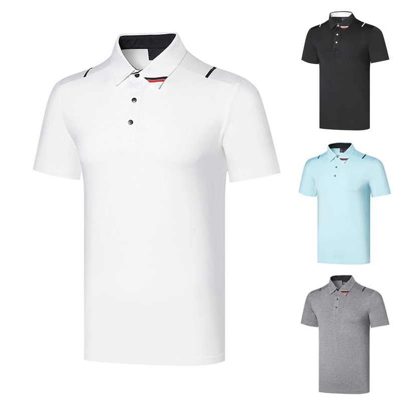 Golf clothes men's short-sleeved sports quick-drying casual breathable stretch polo shirt lapel jersey Golf clothing