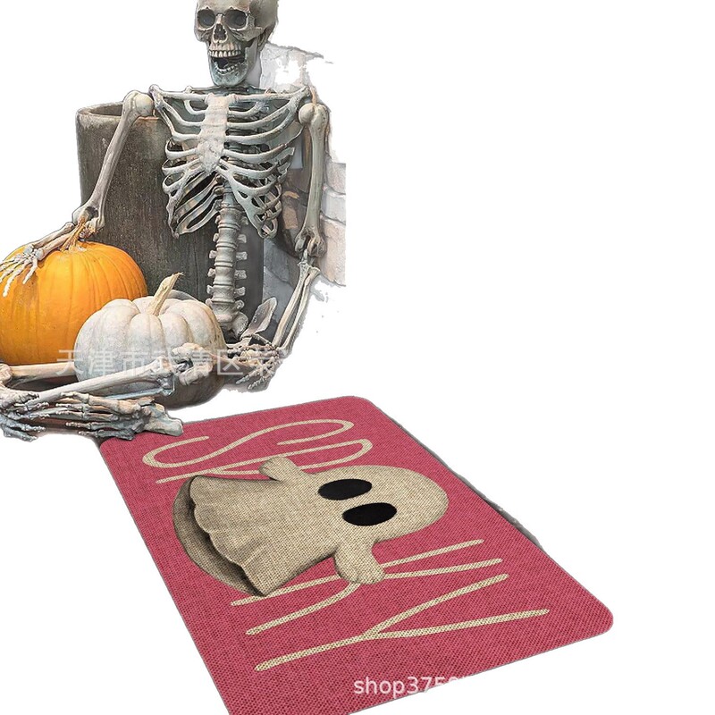 Amazon Temu ハロウィンゴーストフロアマット、汚れにくい玄関ドアマット、バスルーム吸収性フットマット、リビングルーム装飾フロアマット|undefined